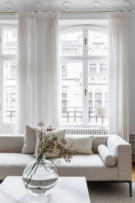 white cream living room