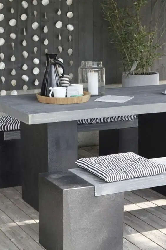 Modern Outdoor Concrete Furniture Trend, Concrete Patio Tables