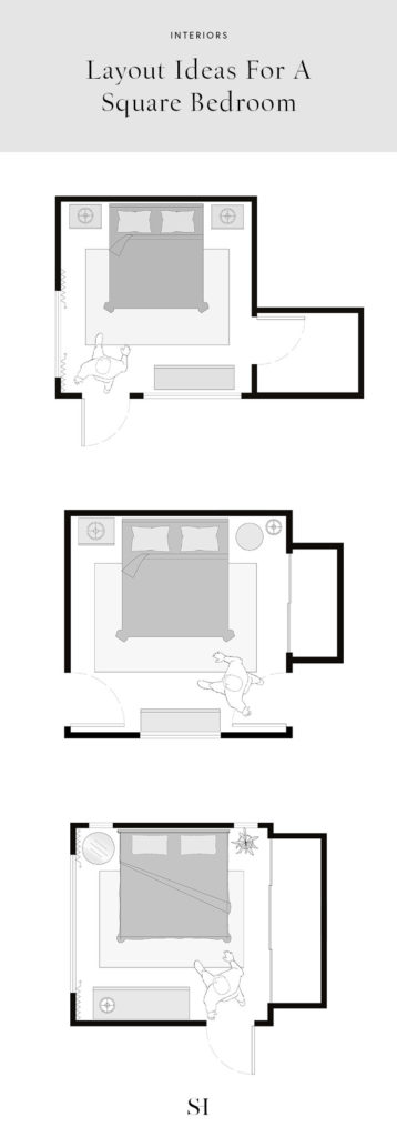 5 Layout Ideas For A 12 X 12 Square Bedroom W Floor Plans The Savvy Heart Interior Design Decor And Diy