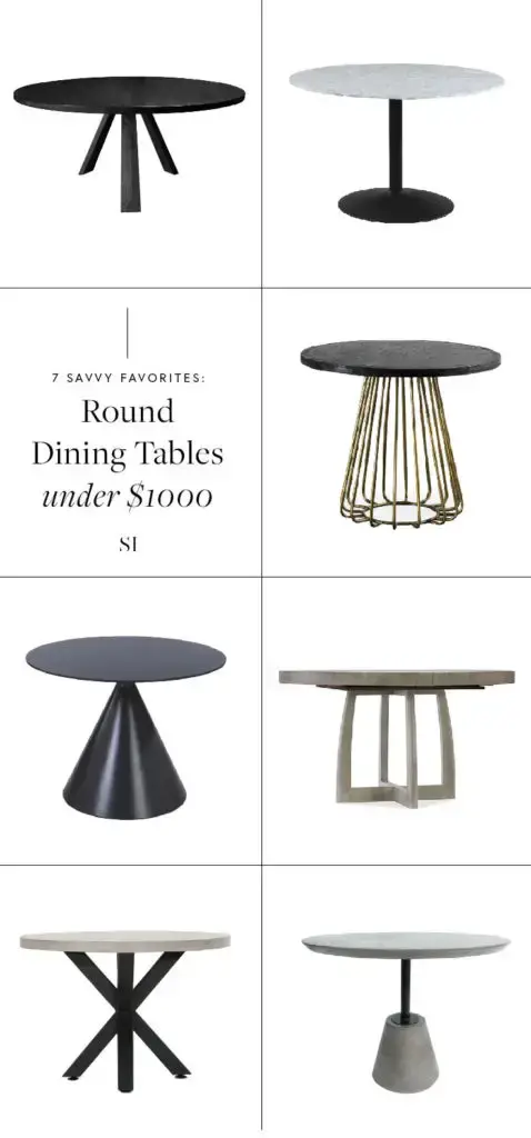Modern Round Dining Room Tables, Dining Room Tables Under 1000