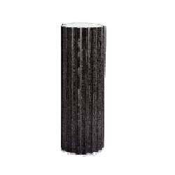 Round-black-pedestal-for-decorating-what-to-put-on-a-plinth