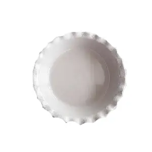 Fluted ceramic pie dish with speckled dots - Chic entertaining must haves for hosting and serving by the savvy heart