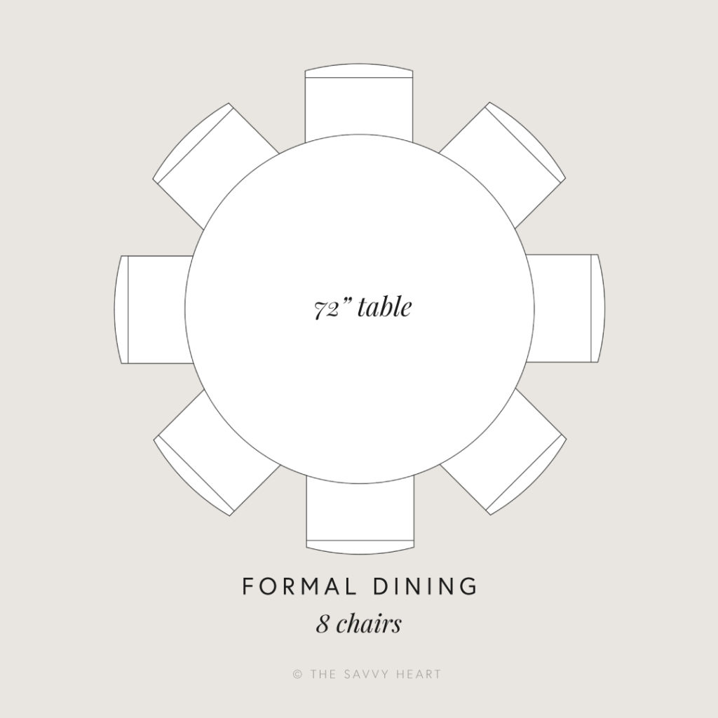 Round Dining Room Tables, What Size Circular Table Seats 8