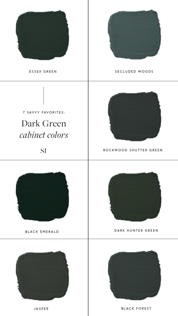 The Best 7 Dark Green Paint Colors For Kitchen Cabinets | The Savvy ...
