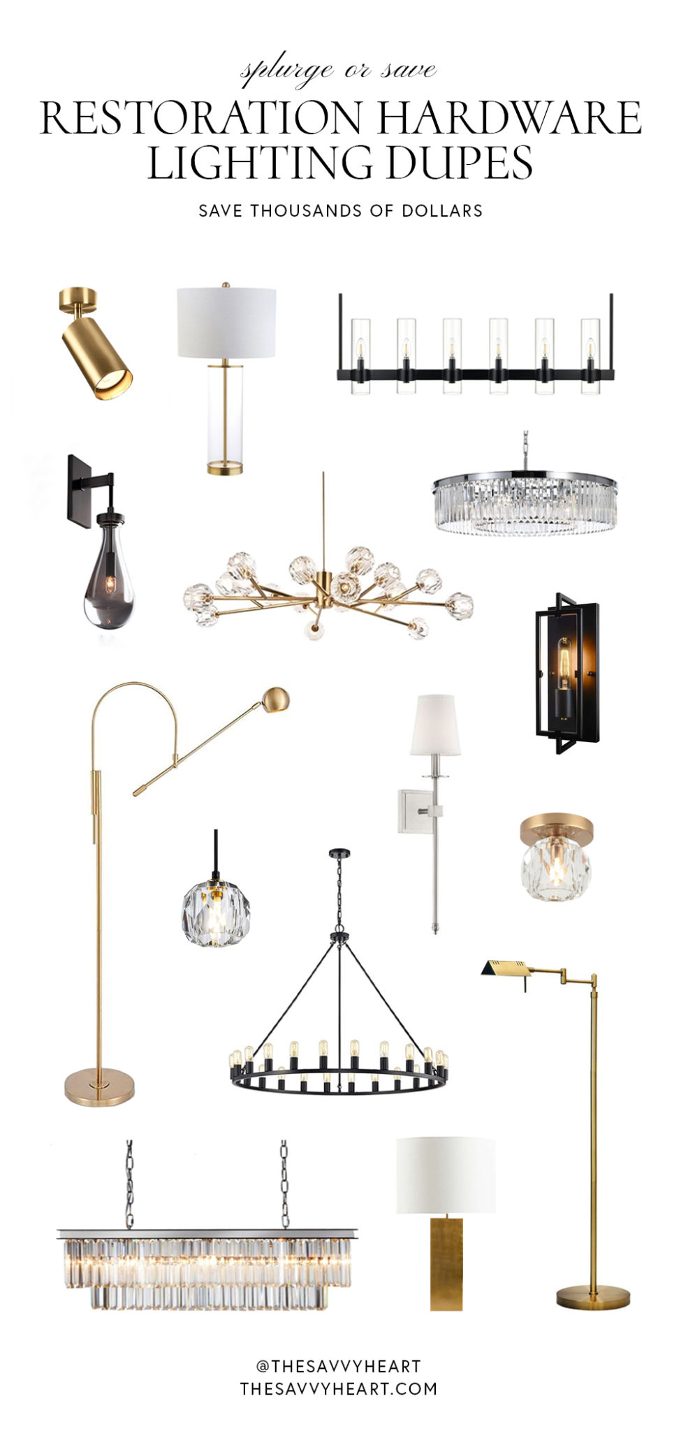 15 Restoration Hardware Lighting Dupes- Chandeliers, Pendants, Sconces ...