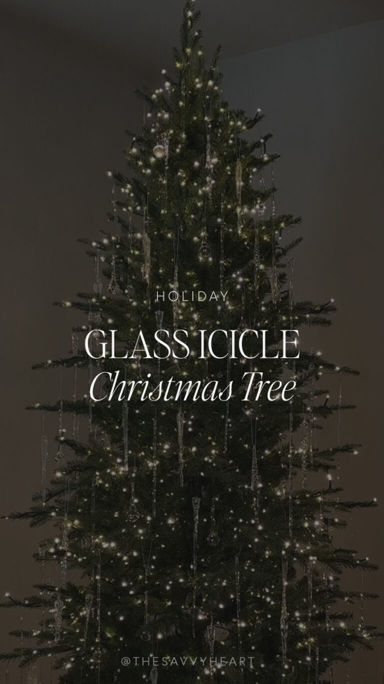 A Modern & Unique Icicle Christmas Tree With Hand Blown Glass Ornaments