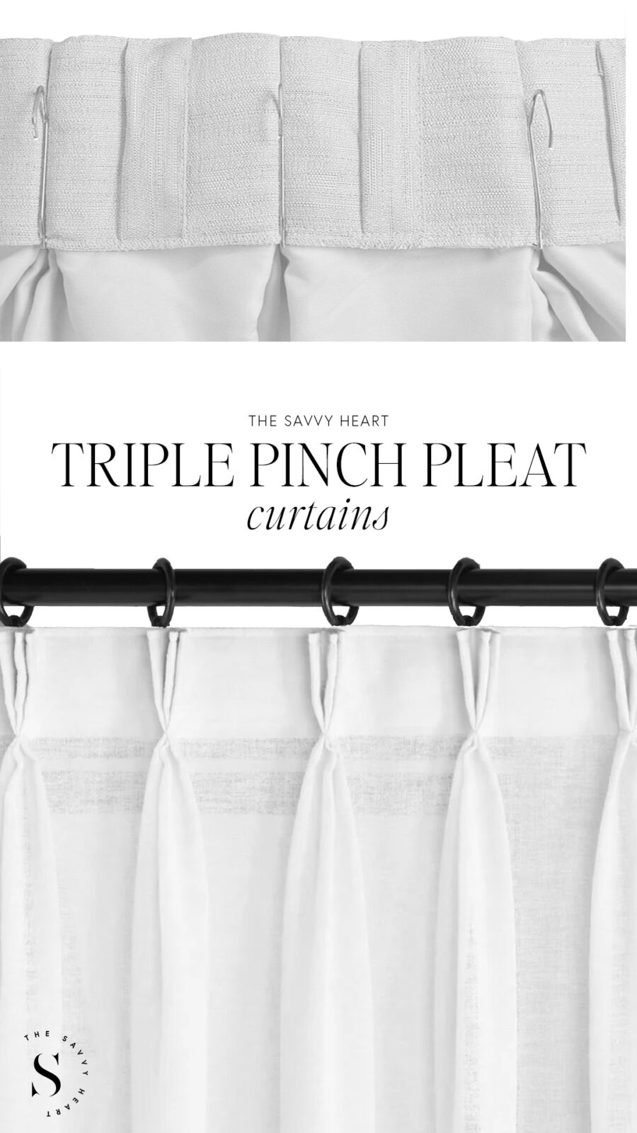 Different Drapery & Curtain Styles: What Types To Buy And Which Ones To Avoid - Triple Pinch Pleat