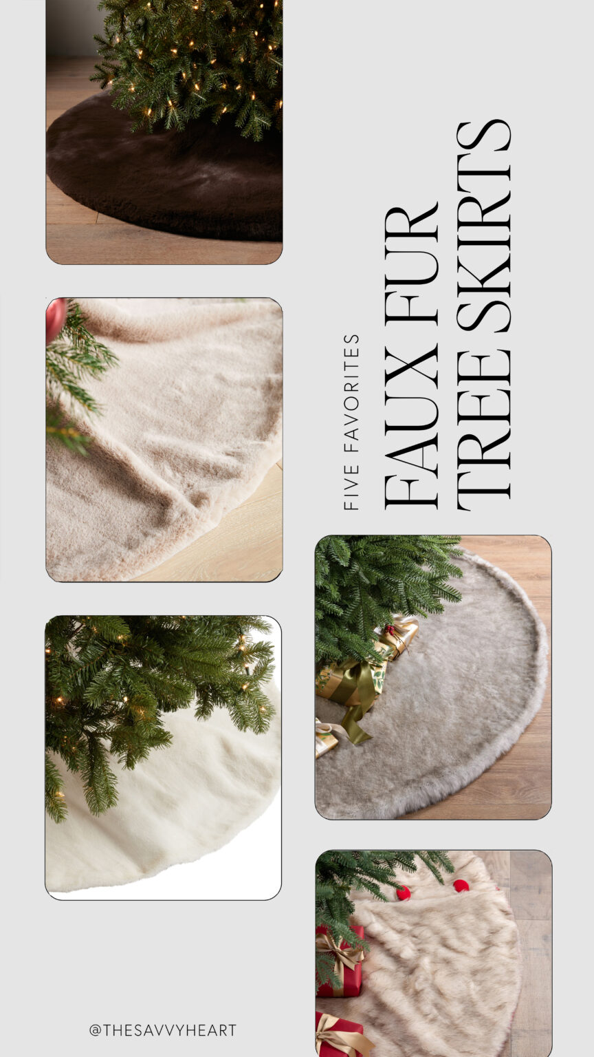 How to Make A DIY Faux Fur Christmas Tree Skirt With A NoSew Option