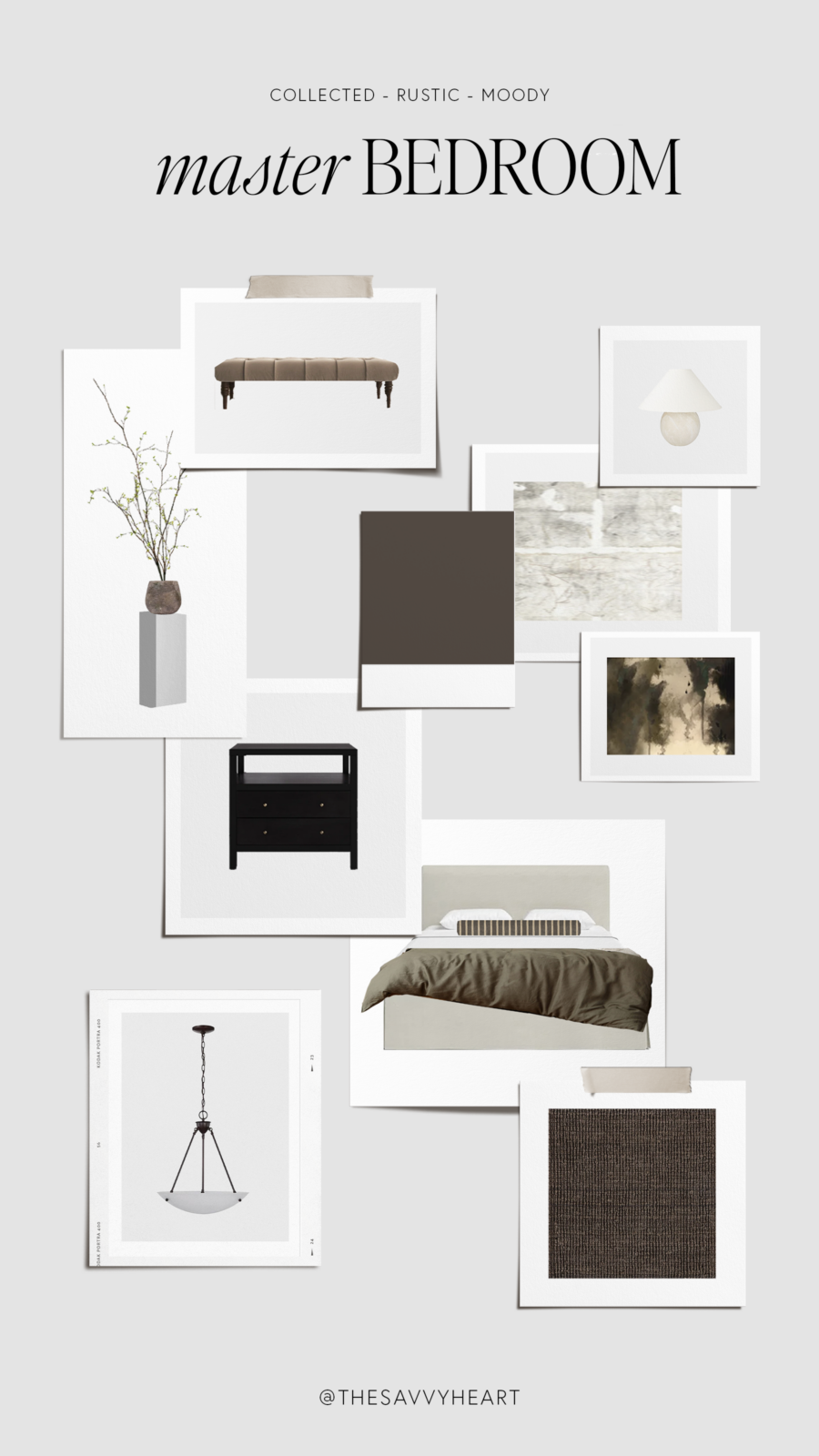 Design Plan: Dark & Moody Transitional Bedroom Makeover With Dark Brown Walls