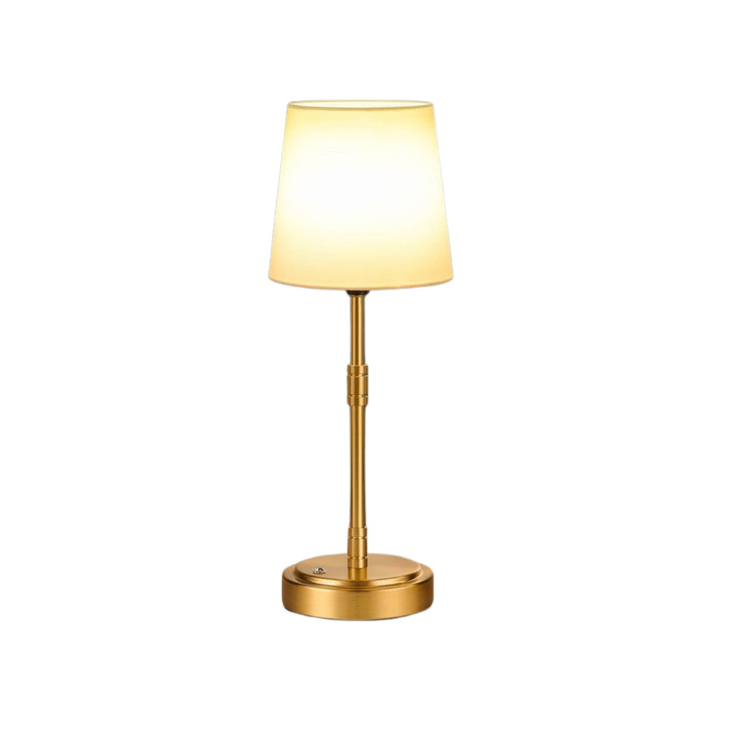 gold battery powered coffee table lamp