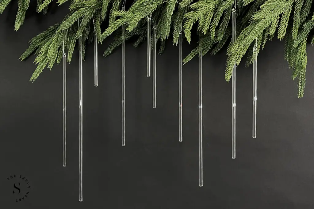 clear glass icicle ornaments for christmas tree decorations
